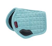 LeMieux Mini Pony Saddle Pad Azure Blue, Suede, Quilted with Faux Leather Reinforcement, Small