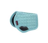 LeMieux Mini Pony Saddle Pad Azure Blue, Suede, Quilted with Faux Leather Reinforcement, Small