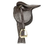 LeMieux Toy Pony Saddle - Brown - Fine Grain Leather - Suitable for Ages 8 Years +