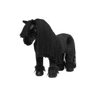LeMieux Toy Pony Spike - Stunning Black Friesian - Includes Navy Branded Carry Rug - Suitable For Ages 3+
