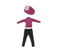 LeMieux Toy Rider Outfit - Blackberry | Dress your Toy Rider in a Matchy Matchy Set - Includes Breeches, Base Layer & Hat Silk - Doll Sold Separately