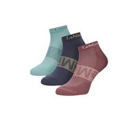 LeMieux Trainer Socks 3 Pack - Padded Heel and Toe - Arch Support - Rosewood/Dusk/Aqua - Large - UK 8-12