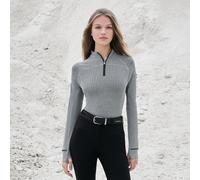 LeMieux UK8 Ladies Aspen Herringbone Base Layer - Womens Horse Riding Base Layer Tops - Black