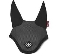 LeMieux Ultra Mesh Fly Hood in Black with Soft Lycra Ears - Comfortable Fit Equestrian Mask - Sport Horse Wear - Large