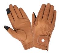 LeMieux Unisex Classic Leather Riding Gloves in Tan - Breathable - Touch Screen Compatible - XS