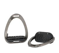LeMieux Vector Balance Stirrup - New Generation - Spring Loaded Hinged Arm - 5° Tilted Ergonomic Footplate - Carbon