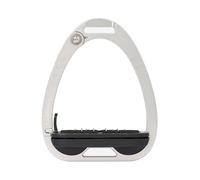 LeMieux Vector Control Stirrup - New Generation - Spring Loaded Hinged Arm - Cross Track Grip Surface - Aluminium