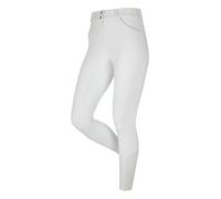 LeMieux Victoria Silicone Seat Breeches - High Waisted - Lightweight Breathable Fabric - White - UK8