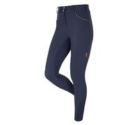 LeMieux Victoria Suede Seat Breeches - High Waisted - Lightweight Breathable Fabric - Navy - UK10