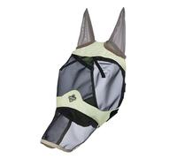 LeMieux Visor-Tek Full Fly Mask - Breathable Black UV Mesh - Soft Lining Strips - Macaron - Small