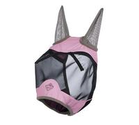 LeMieux Visor-Tek Half Fly Mask - Breathable Black UV Mesh - Soft Lining Strips - Fondant - XSmall
