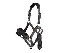LeMieux Vogue Fleece Headcollar - Halter & Leadrope (Black - Cob)