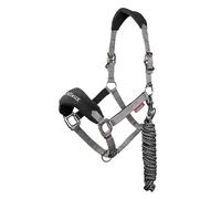 LeMieux Vogue Fleece Headcollar - Halter & Leadrope (Black - Full)