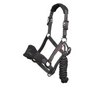 LeMieux Vogue Fleece Headcollar - Halter & Leadrope (Black - Pony)