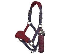 LeMieux Vogue Fleece Headcollar - Halter & Leadrope (Burgundy - Cob)