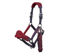 LeMieux Vogue Fleece Headcollar - Halter & Leadrope (Burgundy - Pony)