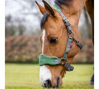 LeMieux Vogue Fleece Headcollar with Lead Rope in Hunter Green - Extra Padding, Adjustable at Curb and Poll Strap - Cob