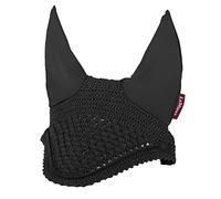LeMieux Vogue Fly Hood in Black with Close Knit Crochet - High Density Ear Fabric - Comfortable Fit Sport Horse Wear - X-Large