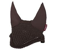 LeMieux Vogue Fly Hood in Brown with Close Knit Crochet - High Density Ear Fabric - Comfortable Fit Sport Horse Wear - Medium