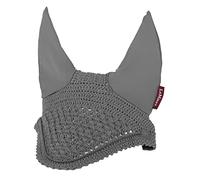 LeMieux Vogue Fly Hood in Grey with Close Knit Crochet - High Density Ear Fabric - Comfortable Fit Sport Horse Wear - Medium