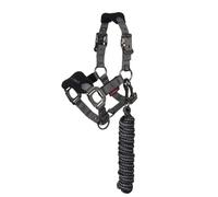LeMieux Mini Vogue Headcollar & Leadrope - Perfect for Ponies - Adjustable at Curb and Poll - Burgundy - Super Mini