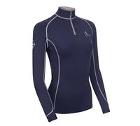 LeMieux Women’s Base Layer Top - Long Sleeve Athletic Thermal Shirts - Equestrian Apparel & Gear for Horseback Riding - (Navy/UK16)
