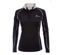 LeMieux My Base Layer in Black with Thermal Regulating Fabric, Flat Lock Stitching Soft Seams & 360 Degree Stretch - UK 4