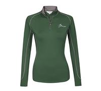LeMieux Women’s Base Layer Top - Long Sleeve Athletic Thermal Shirts - Equestrian Apparel & Gear for Horseback Riding - (Hunter Green/UK18)