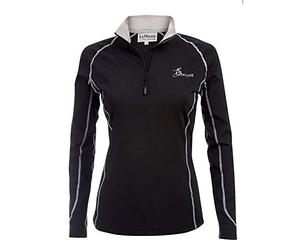LeMieux Women’s Base Layer Top - Long Sleeve Athletic Thermal Shirts - Equestrian Apparel & Gear for Horseback Riding - (Black/UK08)