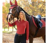 LeMieux Women's Classique Base Layer - Russet - Womens Horse Riding Base Layer Tops - Red - Size: UK12