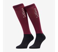 LeMieux Women's Competition Two Pack Socks - Blackberry - Dark Purple - Size: Large