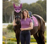 LeMieux Women's Lisa Mesh Base Layer - Mallow - Womens Horse Riding Base Layer Tops - Dark Pink - Size: UK8