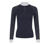 LeMieux Women's Olivia Long Sleeve Show Shirt - Womens Horse Riding Shirts - Navy - Size: UK16