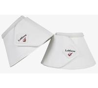 LeMieux Wrapround Leather Over Reach Wrap Round Overreach Boots Black/White M-XL
