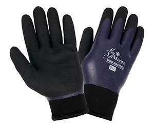 LeMieux Yardmaster Thermal Work Gloves in Navy - Rider Accessory for Cold Weather - Thick and Waterproof with Soft Warm Fleece Inner Lining - Large