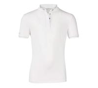 LeMieux Young Rider Belle Show Shirt in White with Soft Stretch Fabric - Equestrian Riders Sport Top - Lightweight Classic Short Sleeve Tee - 11-12 Years