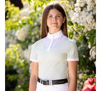 LeMieux Young Rider Eva Short Sleeve Show Shirt - Light Green - Size: Age 9