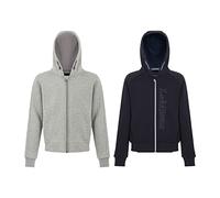 LeMieux Young Rider Hollie Hoodie in Grey Marl - Kid's Zip Up Hoodie - Side Pockets - Soft Touch - Relaxed Fit - 11-12 Years