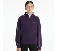 LeMieux Young Rider Kate Quarter Zip Sweater - Juniper/Lilac - Purple - Size: Age 11