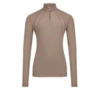 LeMieux Young Rider Mia Mesh Base Layer - 50+ UV Protection - Sweat Wicking Fabric - Breathable Mesh Panels - Walnut - 7-8 Years