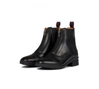LeMieux Zip Paddock Boot - Leather with Rubber Side Spur Rests - Black - UK8