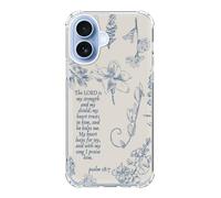 Lemifelgby Biblical Quotes Floral Phone Case Compatible with iPhone 17, Bible Sayings Phone Cover for iPhone 17