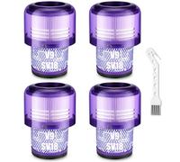Lemige 4 Pack V9 SV18 Vacuum Filter Replacement Parts for Dyson V9 Motorbar SV18 Digital Slim Cordless Vacuum, for Dyson Filter Replacement Part No. 970612-01