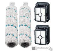 Lemige Brush and Filter Replacement Parts for Bissell CrossWave Max 2554 2590 2593 2596 for HydroSteam Plus 35151 3515 35152 3513 3518 Vacuum, 2 Pack Multi-Surface Brush Rolls 2787 Vacuum Filters 1866