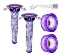 Lemige V7 V8 Filter Replacement Kit for Dyson Slim Animal Absolute Motorhead SV10 SV11 SV25 Cordless Vacuums, 2 Star Pre-Filters and HEPA Post-Filters, Part No. 965661-05 & 967478-05 (V7 V8 Filters)