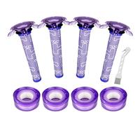 Lemige V7 V8 New Filter Replacement Kit for Dyson V7 V8 Slim Animal Absolute Motorhead SV10 SV11 SV25 SV37 Cordless Vacuums, 4 Star Pre-Filters and 4 HEPA Post-Filters, Part No. 965661-05 & 967478-05