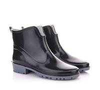 LEMIGO Women's Wellington Boots, Short Wellington Boots, Ankle Rain Boots, Elke 36-42 EU, black, 9 UK