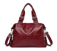 LEMITA Women'S Bags Big Bag Woman Large Capacity Soft Leather Shoulder Big Bag Crossbody Bag Mom Handbag, Red