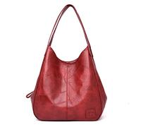LEMITA Women'S Bags Women'S Bag Soft Leather Shoulder Bag Large Capacity Crossbody Bag Women'S Handbag, Red