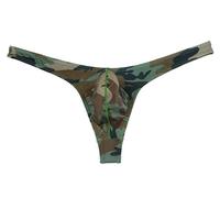 Lemja Men's Camouflage Thong Bikini Pouch Mini Brief Sexy Guy Underwear G-string Underpants